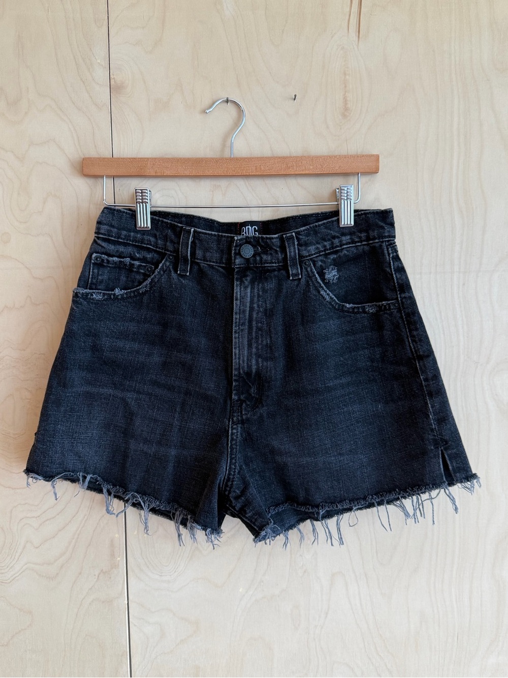 BDG Urban Outfitters Black Raw-Hem Denim Shorts